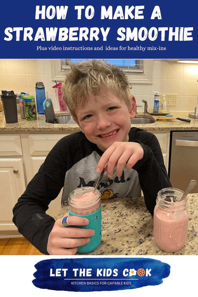 how to make a strawberry smoothie step by step