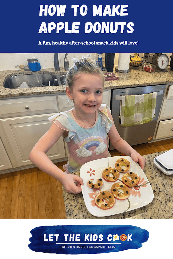 Learn how to make apple donuts for a fun, healthy after-school snack! They are easy to make and can be customized with your favorite toppings!