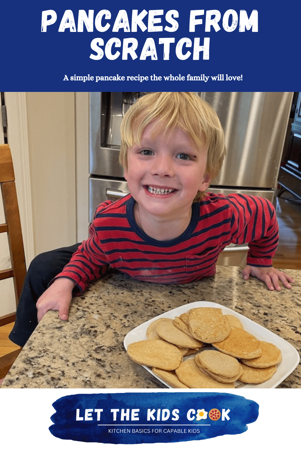 Learn how easy it is to make pancakes from scratch with this easy recipe. They're kid-friendly and freeze well. You can even mix the dry ingredients in advance to save time!